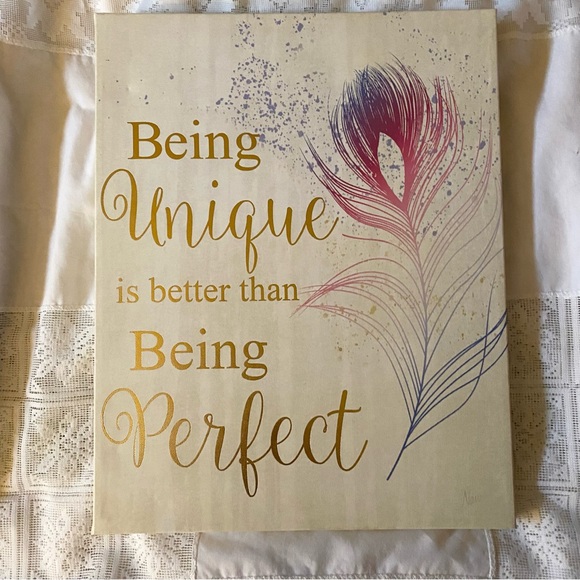 WALL DECOR.  2 piece set.  Inspirational sayings.  Good condition. - Picture 4 of 6